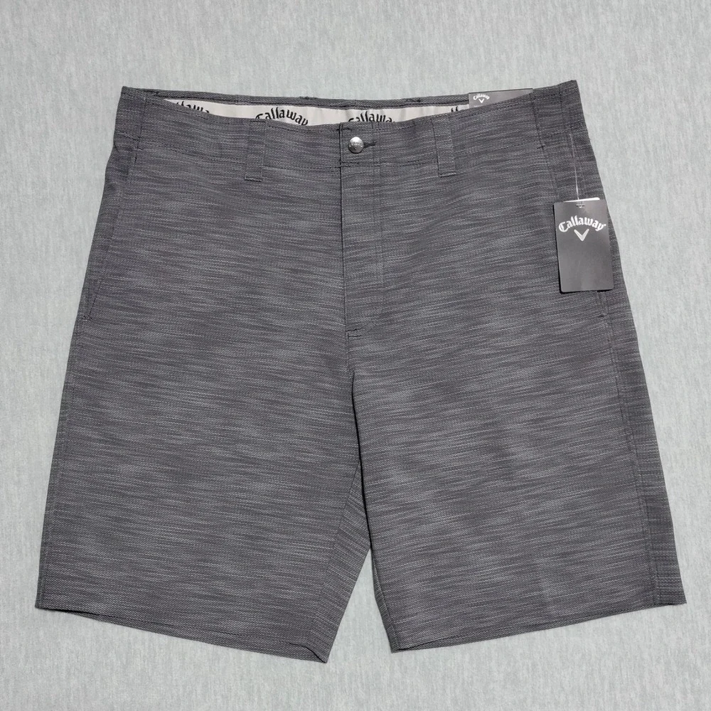 Callaway Men's‎ 34 Opti-Dri Moisture Wicking Stretch Short Caviar Gray NWT